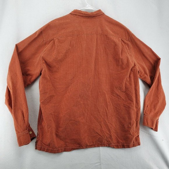 Abercrombie and Fitch Shirt Men's Casual Long Sleeve Button Up Check Orange XL - Picture 9 of 12